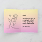 名パーソナライズされた前気持ちスポーツテーマバレーボール カード (内部)