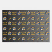 名パーソナライズされた前気持ちスポーツテーマバレーボール ラッピングペーパーシート (正面3)