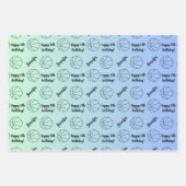 名パーソナライズされた前気持ちスポーツバスケットボールテーマ ラッピングペーパーシート (正面2)