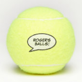 名パーソナライズされた前漫画ブックアポップ・アートのートメッセージ テニスボール (正面)