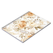 名パーソナライズされた前素朴モダンバラ中立 ノートブック (左側)