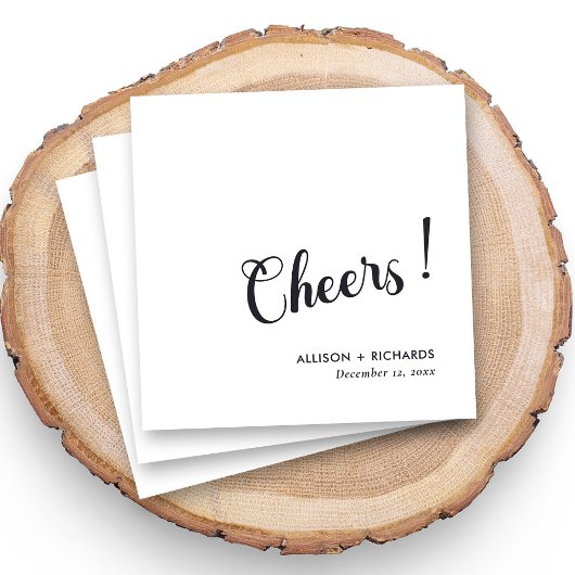 名パーソナライズされた前結婚付きのカクテルナプキン スタンダードカクテルナプキン