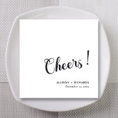 名パーソナライズされた前結婚付きのカクテルナプキン スタンダードカクテルナプキン