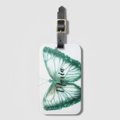 名パーソナライズされた前美しい蝶 ラゲッジタグ (正面縦)