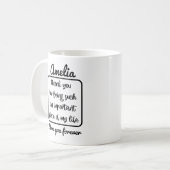 名パーソナライズされた前誕生日ギフトアイディアおもしろい引用文 コーヒーマグカップ (正面左)