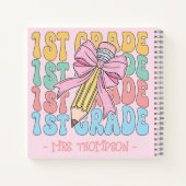 名パーソナライズされた前1等級先生カスタム ノートブック (裏面)