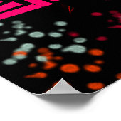 名パーソナライズされた前10代のGirl Music Headphones ポスター (角)