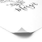 名パーソナライズされた前10月マリゴールド誕生花 フォトプリント            (角)