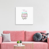 名パーソナライズされた前18番目の誕生日キャンバス キャンバスプリント (インサイチュ (リビング))