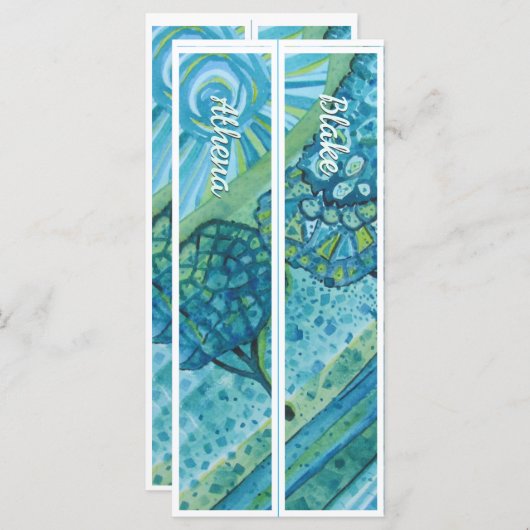 名パーソナライズされた前2つお洒落のブックマーク (正面/裏面)