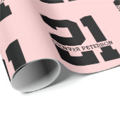 名パーソナライズされた前21歳の誕生日ピモダンンク ラッピングペーパー (ロールコーナー)