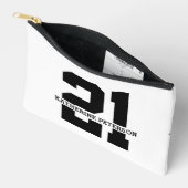 名パーソナライズされた前21歳の誕生日モダン アクセサリーポーチ (見開き)
