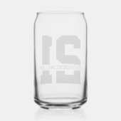 名パーソナライズされた前21歳の誕生日モダン ガラス缶 (裏面)