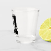 名パーソナライズされた前21歳の誕生日モダン ショットグラス (右)