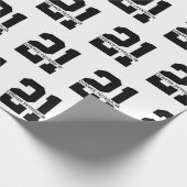 名パーソナライズされた前21歳の誕生日モダン ラッピングペーパー (角)