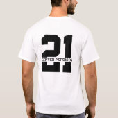 名パーソナライズされた前21歳の誕生日モダン Tシャツ (裏面)