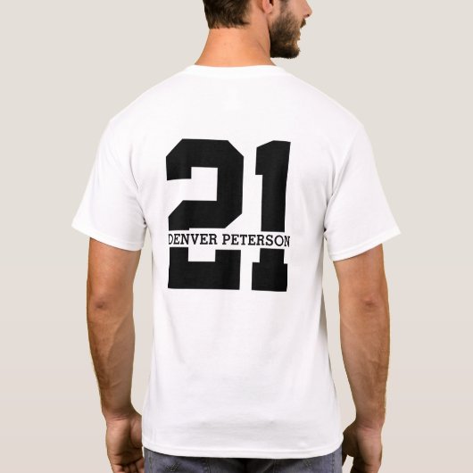 名パーソナライズされた前21歳の誕生日モダン Tシャツ (裏面)