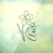 名パーソナライズされた前3月水仙誕生花 ウィンドウサイン (シート3)