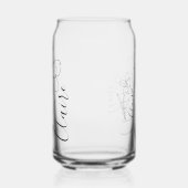 名パーソナライズされた前3月水仙誕生花 ガラス缶 (左)