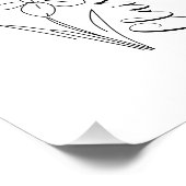 名パーソナライズされた前3月水仙誕生花 フォトプリント            (角)