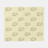 名パーソナライズされた前3月水仙誕生花 フリースブランケット (正面(横))