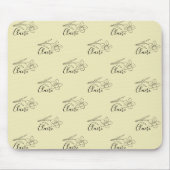 名パーソナライズされた前3月水仙誕生花 マウスパッド (正面)