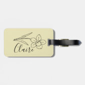 名パーソナライズされた前3月水仙誕生花 ラゲッジタグ (裏面横)
