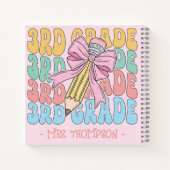 名パーソナライズされた前3級先生カスタム ノートブック (裏面)