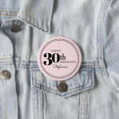 名パーソナライズされた前30歳おめでとう 缶バッジ (インサイチュ)
