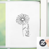 名パーソナライズされた前4月デイジー誕生花 ウィンドウサイン (ホーム)