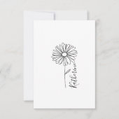 名パーソナライズされた前4月デイジー誕生花 サンキューカード (正面)