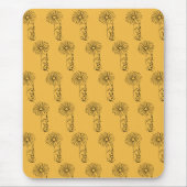 名パーソナライズされた前4月デイジー誕生花 マウスパッド (正面)