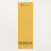 名パーソナライズされた前4月デイジー誕生花 ヨガマット (裏面)