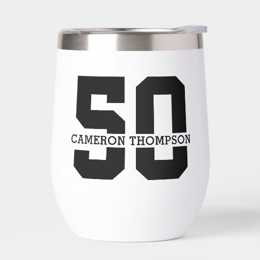 名パーソナライズされた前50誕生日モダン (左面)