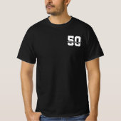 名パーソナライズされた前50誕生日モダン Tシャツ (正面)
