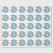 名パーソナライズされた前60年Bday Blue - 60誕生日 ラッピングペーパー (フラット)