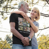 名パーソナライズされた前9写真コラージュ Tシャツ