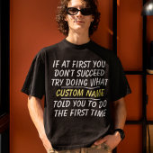 名パーソナライズされた前(ことわざ付き) Tシャツ