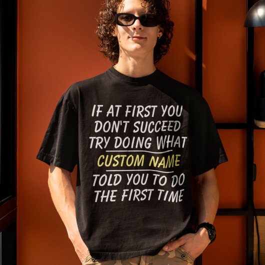 名パーソナライズされた前(ことわざ付き) Tシャツ