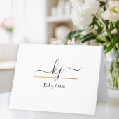 名パーソナライズされた前 |のデスクから サンキューカード