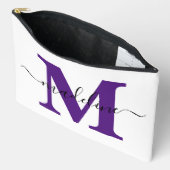 名パーソナライズされた前 アクセサリーポーチ (見開き)