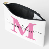 名パーソナライズされた前 アクセサリーポーチ (見開き)