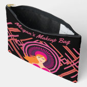 名パーソナライズされた前 アクセサリーポーチ (見開き)