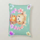 名パーソナライズされた前 アクセントクッション (裏面(縦))