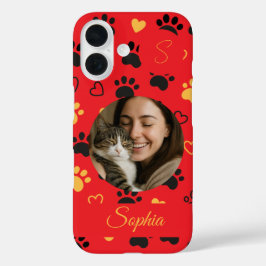 名パーソナライズされた前、イニシャル、写真 iPhone 16ケース