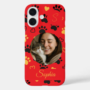 名パーソナライズされた前、イニシャル、写真 iPhone 16ケース