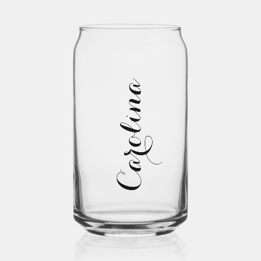 名パーソナライズされた前 ガラス缶 (正面)