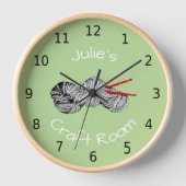 名パーソナライズされた前、クラフトルーム 壁時計 (正面)