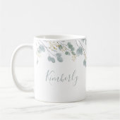 名パーソナライズされた前 コーヒーマグカップ (左)