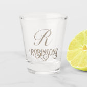 名パーソナライズされた前 ショットグラス (正面)
